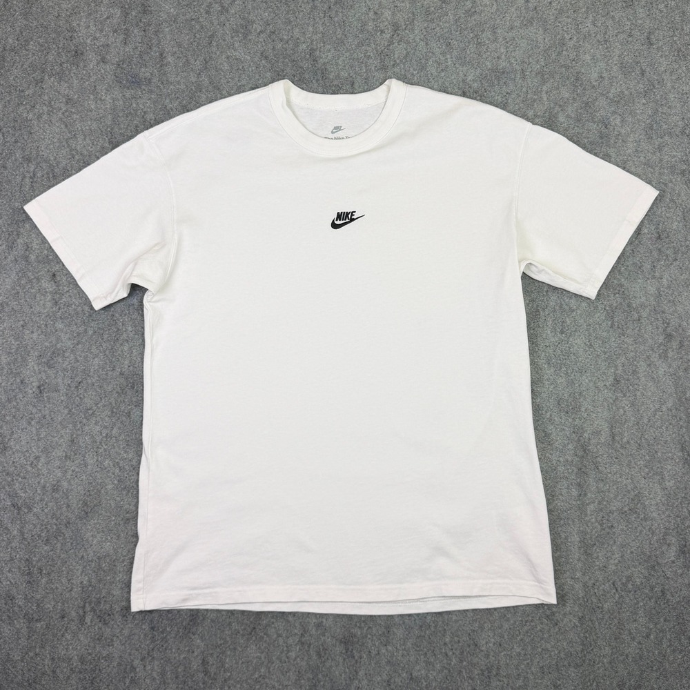 Nike Premium Essentials Heavyweight Center Swoosh T-Shirt White DO7392-100 L